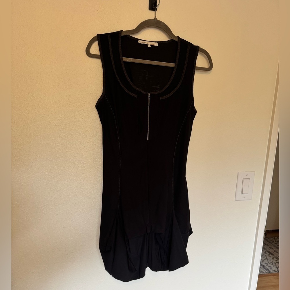 Y2K Sunlight Paris Jeannette Mini Dress Bubble Rayon Asymmetrical Size 1 XS/S